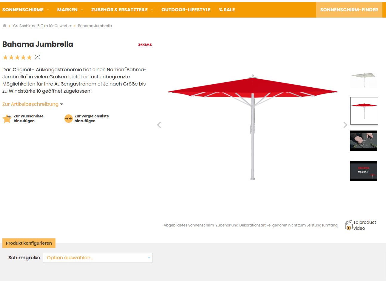 BaHaMa Jumbrella product page